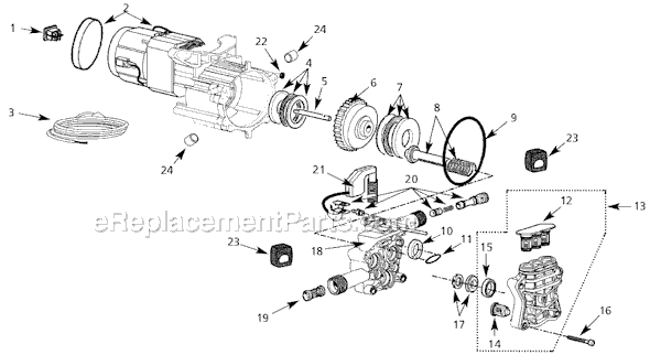 Page A Diagram and Parts List for PW131500AV  Campbell Hausfeld Compressor